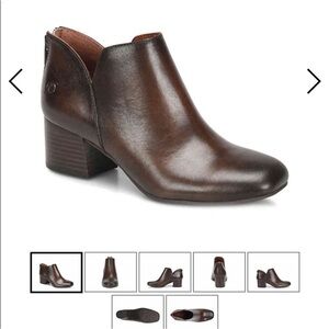 Born Brown Leather Jela Ankle Booties Boots Sz 7.5